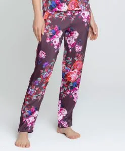 Pantalon En Soie Lise Charmel Collection Aveu En Fleurs, Coloris Aveu Pétale (=prune). -SOUTIEN-GORGE Soldes Boutique Pantalon en soie Lise Charmel Aveu en Fleurs aveu petale prune multicolore ALH0043 AP 1