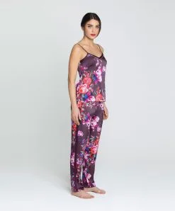 Pantalon En Soie Lise Charmel Collection Aveu En Fleurs, Coloris Aveu Pétale (=prune). -SOUTIEN-GORGE Soldes Boutique Pantalon en soie Lise Charmel Aveu en Fleurs aveu petale prune multicolore ALH0043 AP 6