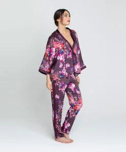 Pantalon En Soie Lise Charmel Collection Aveu En Fleurs, Coloris Aveu Pétale (=prune). -SOUTIEN-GORGE Soldes Boutique Pantalon en soie Lise Charmel Aveu en Fleurs aveu petale prune multicolore ALH0043 AP 7