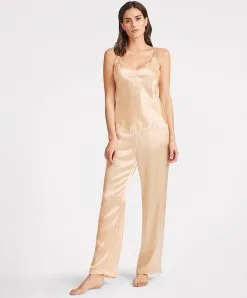 Pantalon En Soie Aubade Collection Toi Mon Amour Coloris Blond. -SOUTIEN-GORGE Soldes Boutique Pantalon en soie Toi Mon Amour Soie d Amour Aubade blond QS60 BLON 12