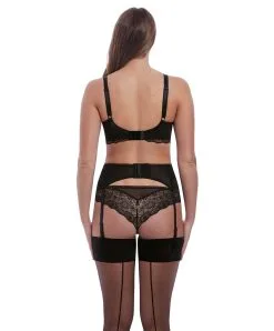 Porte-jarretelles De La Collection Expression De Chez Freya Lingerie. -SOUTIEN-GORGE Soldes Boutique Porte jarretelles Freya Expression noir AA5499 BLK ensemble dos
