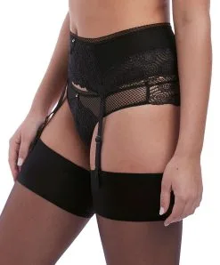 Porte-jarretelles De La Collection Expression De Chez Freya Lingerie. -SOUTIEN-GORGE Soldes Boutique Porte jarretelles Freya Expression noir AA5499 BLK profil