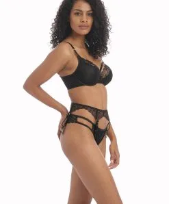 Porte-jarretelles De La Collection Temptress De Chez Freya Lingerie.  -SOUTIEN-GORGE Soldes Boutique Porte jarretelles Freya temptress noir AA400191 BLK 3