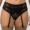 Porte-jarretelles Lise Charmel Collection Acanthe Arty -SOUTIEN-GORGE Soldes Boutique Porte jarretelles Lise Charmel Acanthe arty Noir ACG4707 AN