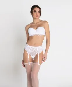 Porte-jarretelles Sexy Collection De Lingerie Blanche Féérie Couture Par Lise Charmel. -SOUTIEN-GORGE Soldes Boutique Porte jarretelles Lise Charmel Feerie Couture blanc ACH4774 BL 504