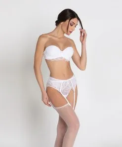 Porte-jarretelles Sexy Collection De Lingerie Blanche Féérie Couture Par Lise Charmel. -SOUTIEN-GORGE Soldes Boutique Porte jarretelles Lise Charmel Feerie Couture blanc ACH4774 BL 506