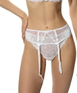Porte-jarretelles Sexy De La Collection De Lingerie Blanche Crystal Poésie Par Lise Charmel. -SOUTIEN-GORGE Soldes Boutique Porte jarretelles Lise Charmel crystal poesie blanc ACH4734 BL 1