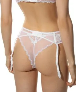 Porte-jarretelles Sexy De La Collection De Lingerie Blanche Crystal Poésie Par Lise Charmel. -SOUTIEN-GORGE Soldes Boutique Porte jarretelles Lise Charmel crystal poesie blanc ACH4734 BL 2