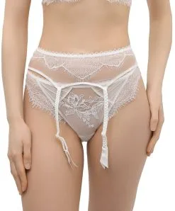 Porte-jarretelles Ivoire De La Collection Orchidée Beauté Par La Marque De Lingerie Lise Charmel. -SOUTIEN-GORGE Soldes Boutique Porte jarretelles Lise Charmel orchidee beaute ecru nacre ACG4762 EN 501
