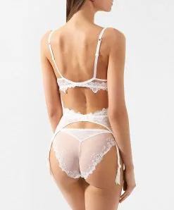 Porte-jarretelles Nacre Collection Précieux Diadème De La Marque De Lingerie De Luxe Lise Charmel.  -SOUTIEN-GORGE Soldes Boutique Porte jarretelles Lise Charmel precieux diademe nacre ACG4732 NA 104