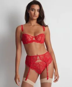 Porte-jarretelles Aubade De La Collection Lingerie Flowermania. 10 Porte-jarretelles Aubade De La Collection Lingerie Flowermania. -SOUTIEN-GORGE Soldes Boutique Porte jarretelles flowermania Aubade rouge LA50 ROFL 1