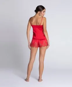Short En Soie Lise Charmel Collection Splendeur Soie, Coloris Rouge. -SOUTIEN-GORGE Soldes Boutique Short en soie Lise Charmel Splendeur soie rouge rouge ALC0180 RS 5