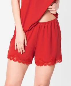 ANTIGEL DE LISE CHARMEL Short Mi-long Collection Homewear Simply Perfect En Coloris Rouge Capucine De Chez Antigel Par Lise Charmel.