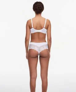 Shorty Collection Champs Elysées De La Marque De Lingerie Chantelle, Coloris Blanc Et Marron. -SOUTIEN-GORGE Soldes Boutique Shorty Chantelle champs elysees blanc marron C26040 0QS 11