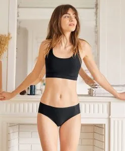 Shorty Taille Basse Noir Invisible Collection Essentielle Soft Stretch De Chez Chantelle.  -SOUTIEN-GORGE Soldes Boutique Shorty Chantelle soft stretch noir C26440 ensemble