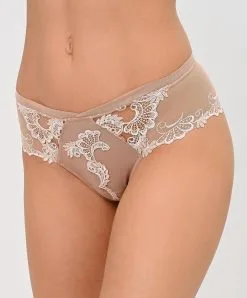 Shorty Collection De Lingerie Permanente Dressing Floral De Chez Lise Charmel, Coloris Ambre Nacre.  -SOUTIEN-GORGE Soldes Boutique Shorty Lise Charmel Dressing Floral ambre nacre chair ACC0488 AN 701