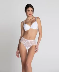 Shorty Collection De Lingerie Blanche Féérie Couture Par Lise Charmel. -SOUTIEN-GORGE Soldes Boutique Shorty Lise Charmel Feerie Couture blanc ACH0474 BL 504