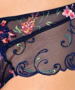 Shorty Transparent De La Collection Fête De Venise Par Lise Charmel. -SOUTIEN-GORGE Soldes Boutique Shorty Lise Charmel Fete de Venise Bleu perou ACG0424 BP details