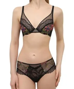 Shorty Collection Fleurs De Nuit Coloris Nuit Summer (=noir Et Multicolore) Par Lise Charmel. -SOUTIEN-GORGE Soldes Boutique Shorty Lise Charmel Fleurs de nuit noir et multicolore nuit summer ACG0473 NS 3