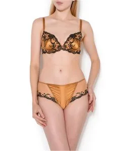 Shorty Sexy En Soie Lise Charmel Collection Splendeur Soie, Coloris Ambre (=caramel). -SOUTIEN-GORGE Soldes Boutique Shorty Lise Charmel Splendeur soie ambre caramel ACC0480 SB ensemble