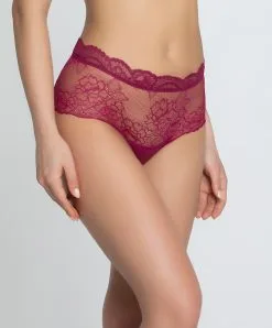 Shorty Ligne Sublime En Dentelle De La Marque De Lingerie Française Lise Charmel, Coloris Fuchsia Sublime.  -SOUTIEN-GORGE Soldes Boutique Shorty Lise Charmel Sublime en dentelle fuchsia ACH0413 FS 3