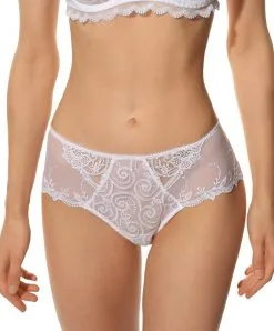 Shorty De La Collection De Lingerie Blanche Crystal Poésie Par Lise Charmel. -SOUTIEN-GORGE Soldes Boutique Shorty Lise Charmel crystal poesie blanc ACH0434 BL 1