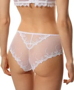 Shorty De La Collection De Lingerie Blanche Crystal Poésie Par Lise Charmel. -SOUTIEN-GORGE Soldes Boutique Shorty Lise Charmel crystal poesie blanc ACH0434 BL 2