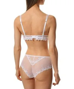 Shorty De La Collection De Lingerie Blanche Crystal Poésie Par Lise Charmel. -SOUTIEN-GORGE Soldes Boutique Shorty Lise Charmel crystal poesie blanc ACH0434 BL 4