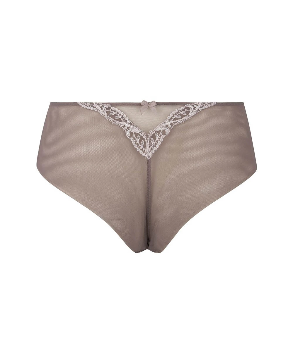 Shorty En Soie Lise Charmel Collection Splendeur Soie Coloris Splendeur Vison. 4 Shorty En Soie Lise Charmel Collection Splendeur Soie Coloris Splendeur Vison. – Image 2