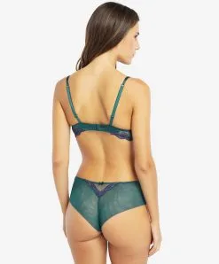 Shorty En Soie Lise Charmel Collection Splendeur Soie Coloris Splendeur Turquoise. -SOUTIEN-GORGE Soldes Boutique Shorty en soie Splendeur soie turquoise Lise Charmel ACC0480 ST ensemble dos 1