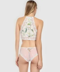 Shorty Fleuri Collection Aura Tropical De Chez Lise Charmel Coloris Blanc Exotique. -SOUTIEN-GORGE Soldes Boutique Shorty fleuri Lise Charmel Aura Tropical blanc exotique ACG0403 BX 503