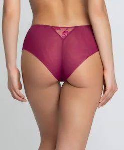 Shorty Grande Taille Sublime En Dentelle De La Marque De Lingerie Française Lise Charmel, Coloris Fuchsia Sublime. -SOUTIEN-GORGE Soldes Boutique Shorty grande taille Lise Charmel Sublime en dentelle fuchsia BCH0413 FS 2