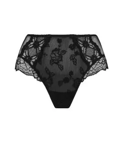 Shorty Grande Taille Sublime En Dentelle De La Marque De Lingerie Française Lise Charmel, Coloris Noir.
