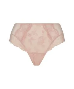 Shorty Grande Taille Sublime En Dentelle De La Marque De Lingerie Française Lise Charmel, Coloris Rose Sublime. -SOUTIEN-GORGE Soldes Boutique Shorty grande taille Lise Charmel Sublime en dentelle rose poudre rose sublime BCH0413 OS 1001