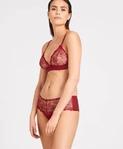 Shorty Collection Capsule Miss Karl De La Collaboration Karl Lagerfeld X Aubade. -SOUTIEN-GORGE Soldes Boutique Shorty miss karl Aubade rubis UC70 RBIS 3