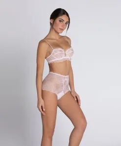 Shorty Sexy Ligne Sublime En Dentelle De La Marque De Lingerie Française Lise Charmel, Coloris Rose Sublime. -SOUTIEN-GORGE Soldes Boutique Shorty sexy Lise Charmel Sublime en dentelle rose poudre rose sublime ACH1413 OS 6