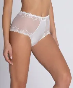 LISE CHARMEL Shorty Taille Haute Sexy En Collection Splendeur Soie Coloris écru Nacre (=ivoire). -SOUTIEN-GORGE Soldes Boutique Shorty sexy en soie Lise Charmel Splendeur soie ecru nacre ivoire ACC1480 EN 3