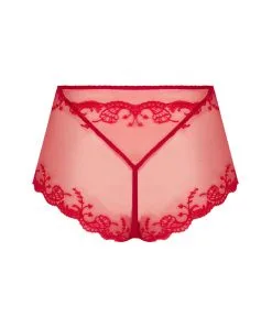 LISE CHARMEL Shorty Taille Haute Sexy En Soie Nude Collection Splendeur Soie, Coloris Rouge. -SOUTIEN-GORGE Soldes Boutique Shorty sexy en soie Lise Charmel Splendeur soie rouge rouge ACC1480 RS 1002