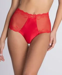 LISE CHARMEL Shorty Taille Haute Sexy En Soie Nude Collection Splendeur Soie, Coloris Rouge. -SOUTIEN-GORGE Soldes Boutique Shorty sexy en soie Lise Charmel Splendeur soie rouge rouge ACC1480 RS 501