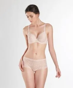 Shorty Taille Basse "St-"Tropez De La Collection Lingerie Permanente Rosessence Par Aubade Paris. -SOUTIEN-GORGE Soldes Boutique Shorty st tropez Rosessence nude ete Aubade chair HK70 NETE 14