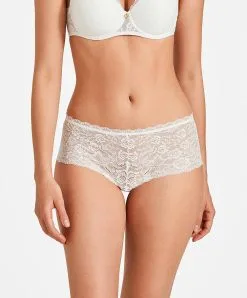 Shorty Taille Basse "St-"Tropez De La Collection Lingerie Permanente Rosessence Par Aubade Paris. -SOUTIEN-GORGE Soldes Boutique Shorty st tropez Rosessence opale Aubade nacre HK70 OPAL 13