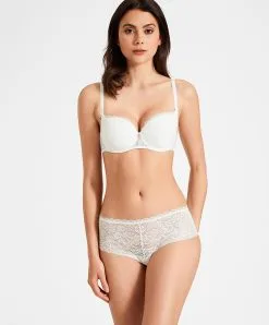 Shorty Taille Basse "St-"Tropez De La Collection Lingerie Permanente Rosessence Par Aubade Paris. -SOUTIEN-GORGE Soldes Boutique Shorty st tropez Rosessence opale Aubade nacre HK70 OPAL 15