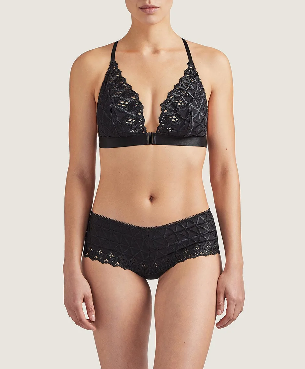 Shorty Taille Basse "St Tropez" Collection Lingerie Bahia & Moi Coloris Noir De Chez Aubade Paris. 5 Shorty Taille Basse "St Tropez" Collection Lingerie Bahia & Moi Coloris Noir De Chez Aubade Paris. – Image 3