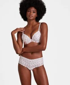 Shorty Taille Basse "St Tropez" Collection Lingerie Bahia & Moi Coloris Tangerine (blanc Et Détails Couleur Corail)  De Chez Aubade Paris. -SOUTIEN-GORGE Soldes Boutique Shorty st tropez bahia et moi tangerine Aubade blanc et corail PY70 2 TANR 4