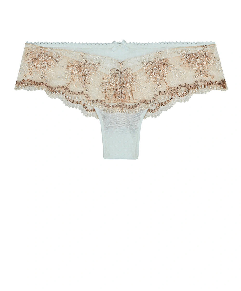 Shorty Taille Basse "Saint -Tropez" Collection Trésor Infini De Chez Aubade, Coloris White Wind. 9 Shorty Taille Basse "Saint -Tropez" Collection Trésor Infini De Chez Aubade, Coloris White Wind. – Image 7