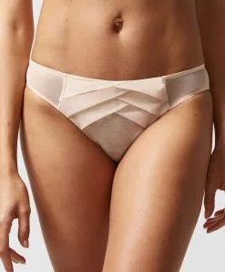 Slip Chantal Thomass De La Collection Encens'Moi Coloris Beige Doré.