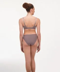 Slip Chantelle De La Collection Luminesce En Coloris Terre D'ombre Sauvage. -SOUTIEN-GORGE Soldes Boutique Slip Chantelle Luminesce terre d ombre taupe C19K30 0C1 4
