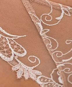 Slip Dos Opaque Collection De Lingerie Permanente Dressing Floral De Chez Lise Charmel, Coloris Ambre Nacre.  -SOUTIEN-GORGE Soldes Boutique Slip Fantaisie Lise Charmel Dressing Floral ambre nacre chair ACC0288 AN 504