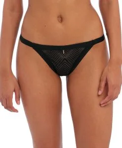 Slip De La Collection Tailored Coloris Noir Par Freya Lingerie. 