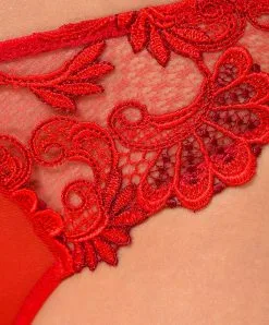 Slip Séduction Collection De Lingerie Permanente Dressing Floral De Chez Lise Charmel, Coloris Dressing Solaire (=rouge).  -SOUTIEN-GORGE Soldes Boutique Slip Seduction Lise Charmel Dressing Floral dressing solaire rouge ACC0788 DS 504